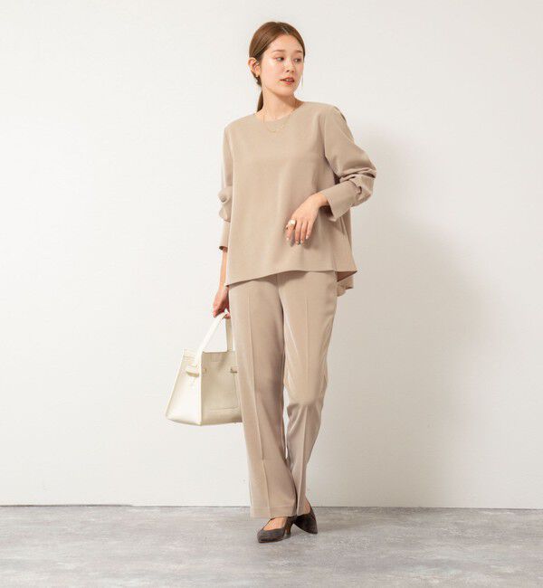 NOLLEY'S「《セットアップ対応》ウォッシャブルストレッチギャババックフレアブラウス」|シャツ・ブラウス|