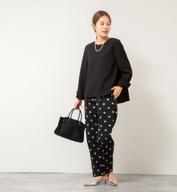 NOLLEY'S「《セットアップ対応》ウォッシャブルストレッチギャババックフレアブラウス」|シャツ・ブラウス|