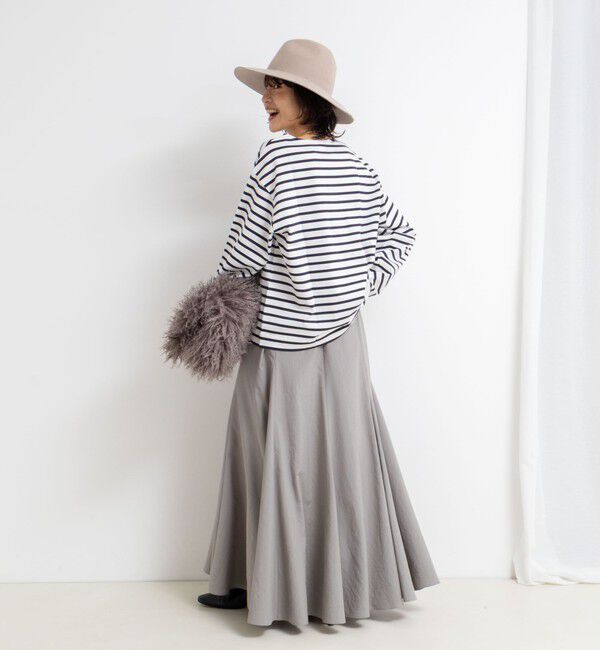 NOLLEY'S「nolnolウォッシャブルMVSシルケットボーダーT」|Tシャツ・カットソー|