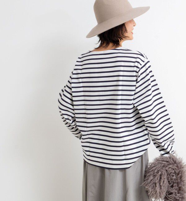 NOLLEY'S「nolnolウォッシャブルMVSシルケットボーダーT」|Tシャツ・カットソー|