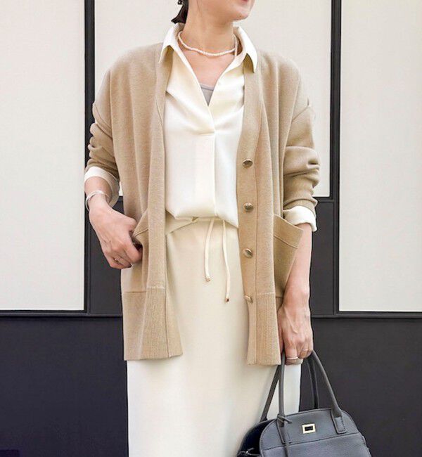 NOLLEY'S sophi「《morisachiシリーズとセットアップ対応》ウォッシャブルダブルサテンスキッパーブラウス」|シャツ・ブラウス|