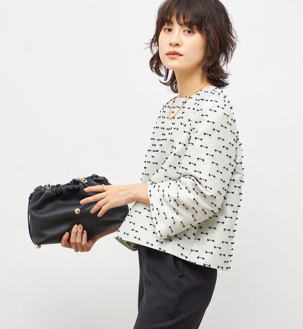 NOLLEY'S「《セットアップ対応》ウォッシャブルリボンジャガード2WAYブラウス」|シャツ・ブラウス|