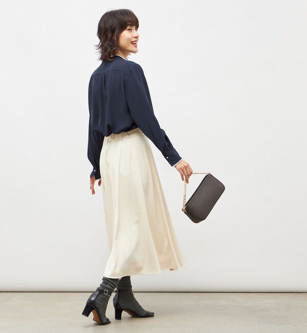 NOLLEY'S「ウォッシャブルストレッチジョーゼットボウタイ風ブラウス」|シャツ・ブラウス|