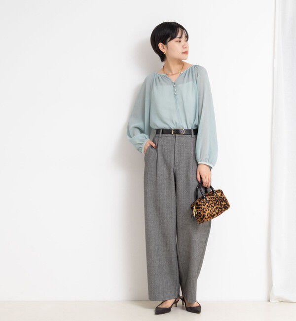 NOLLEY'S sophi「ウォッシャブル楊柳ギャザーブラウス」|シャツ・ブラウス|