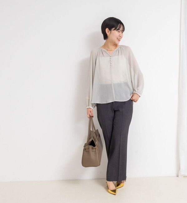 NOLLEY'S sophi「ウォッシャブル楊柳ギャザーブラウス」|シャツ・ブラウス|