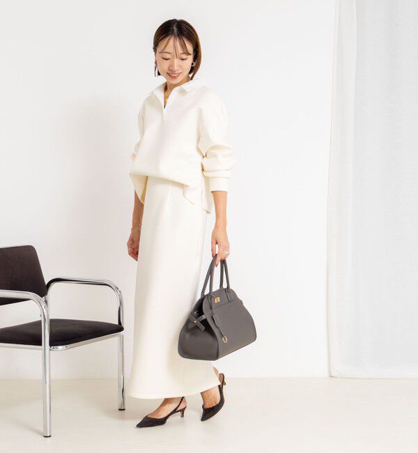 NOLLEY'S sophi「《セットアップ対応》ウォッシャブルポロ衿ダンボールカットソープルオーバー」|Tシャツ・カットソー|