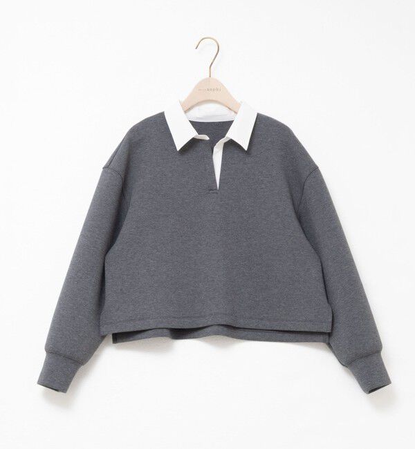 NOLLEY'S sophi「《セットアップ対応》ウォッシャブルポロ衿ダンボールカットソープルオーバー」|Tシャツ・カットソー|