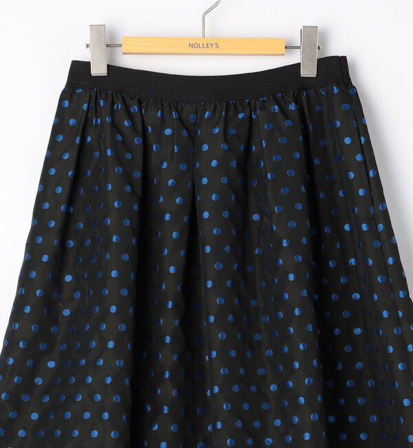 NOLLEY'S「ウォッシャブルドットジャガードタックフレアスカート」|スカート|