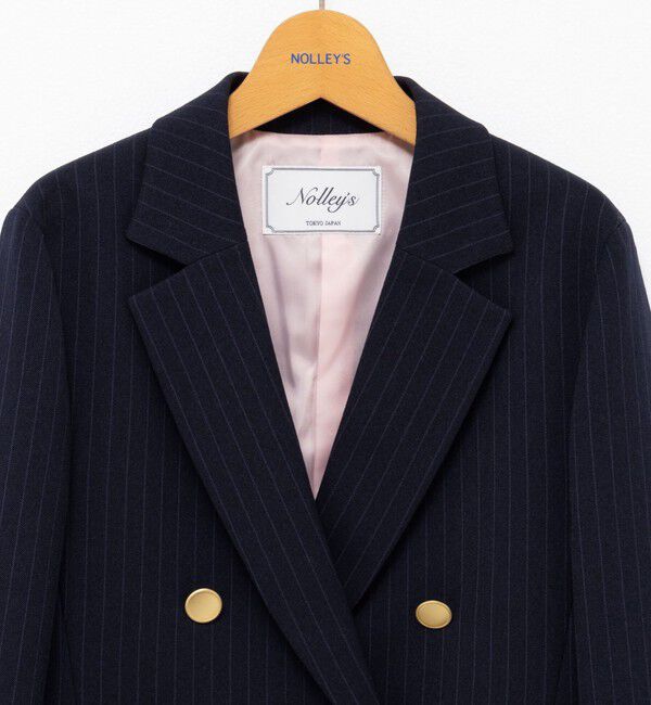 NOLLEY'S「ウォッシャブルウール調ダブルジャケット」|テーラードジャケット|