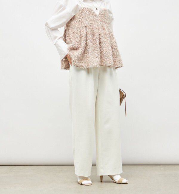 NOLLEY'S sophi「ウォッシャブル両面起毛ヘリンボーン/ストライプセミワイドパンツ」|その他|