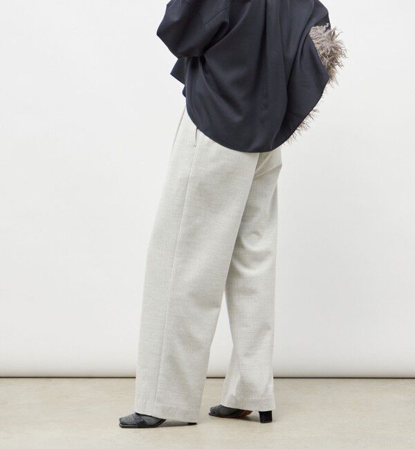NOLLEY'S sophi「ウォッシャブル両面起毛ヘリンボーン/ストライプセミワイドパンツ」|その他|