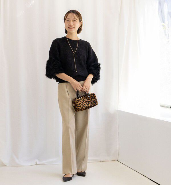 NOLLEY'S「《手洗い可能》2WAYラビットファーニットカーディガン」|カーディガン|