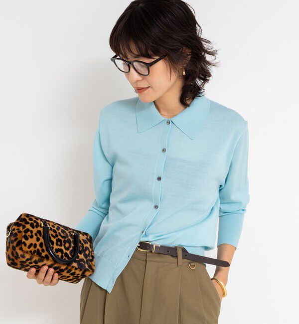 NOLLEY'S「《手洗い可能》16Gマレー襟付きカーディガン」|カーディガン|