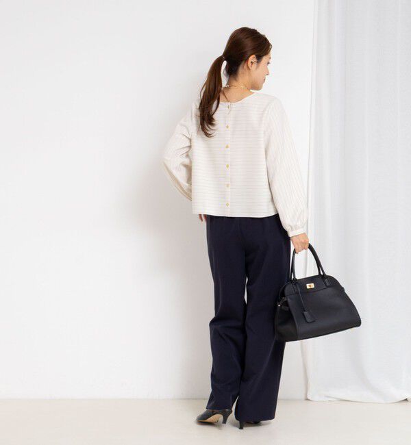 NOLLEY'S「《セットアップ対応》ウォッシャブルウール調2WAYフリルブラウス」|シャツ・ブラウス|