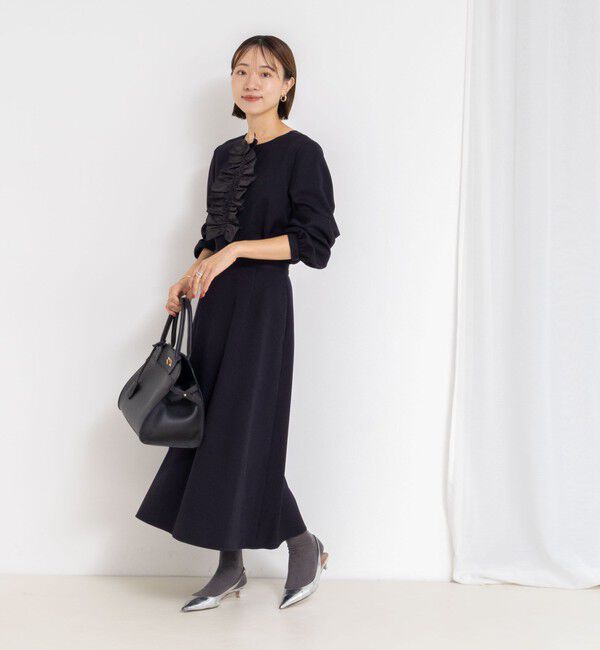 NOLLEY'S「《セットアップ対応》ウォッシャブルウール調2WAYフリルブラウス」|シャツ・ブラウス|