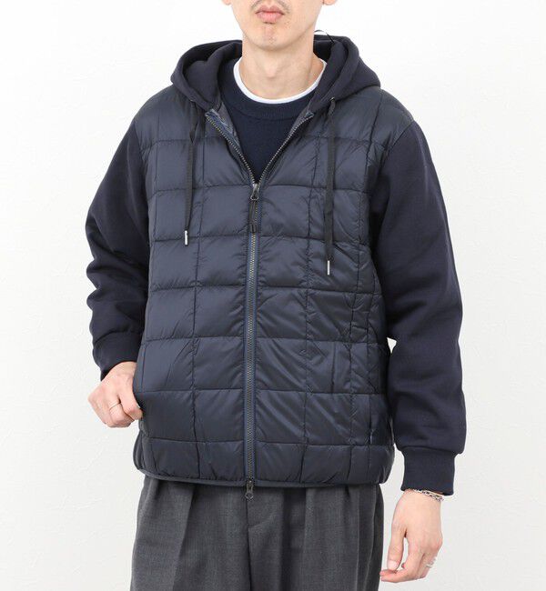 NOLLEY'S goodman「【TAION/タイオン】W-ZIP DOWN HOODIE with SWEATS SLEEVE 25AW」|ダウン|