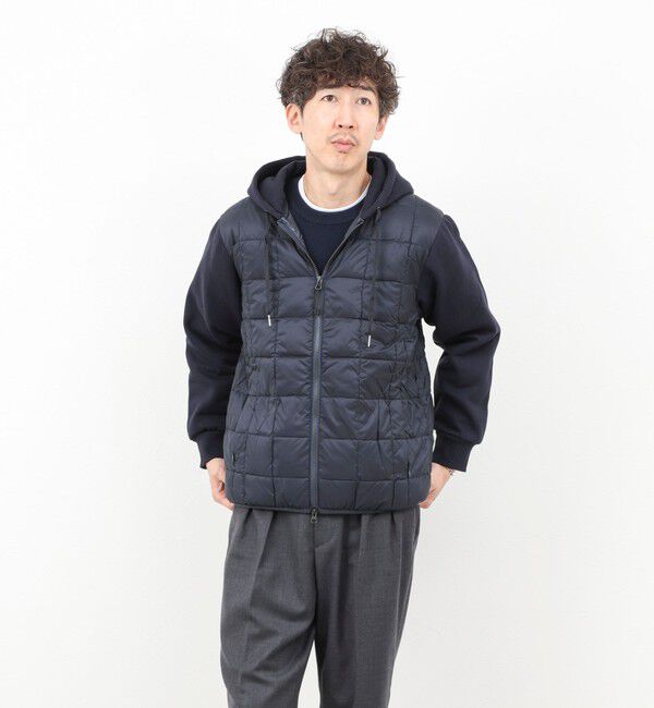NOLLEY'S goodman「【TAION/タイオン】W-ZIP DOWN HOODIE with SWEATS SLEEVE 25AW」|ダウン|