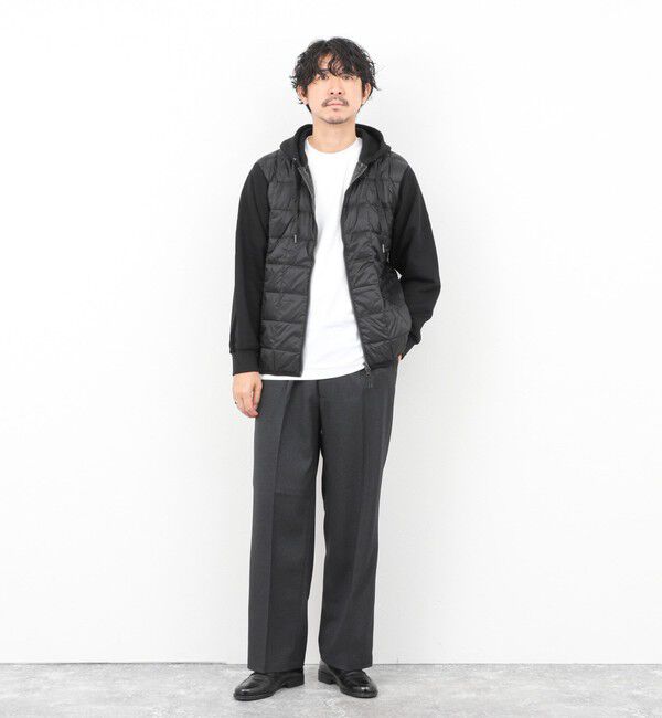 NOLLEY'S goodman「【TAION/タイオン】W-ZIP DOWN HOODIE with SWEATS SLEEVE 25AW」|ダウン|