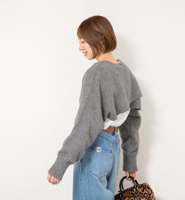 NOLLEY'S「【enrica/エンリカ】ソフトタッチスリーブケープ」|ニット・セーター|