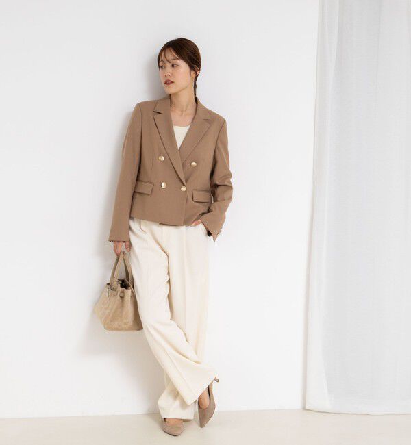 NOLLEY'S sophi「《セットアップ対応》ウォッシャブルウール混ツイルショートジャケット」|テーラードジャケット|