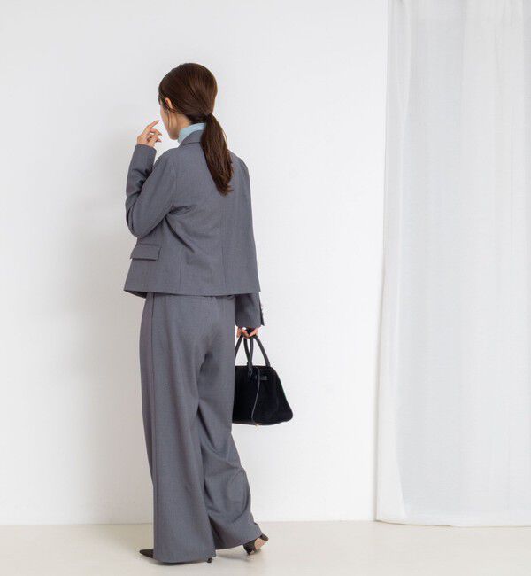 NOLLEY'S sophi「《セットアップ対応》ウォッシャブルウール混ツイルショートジャケット」|テーラードジャケット|