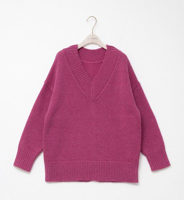 NOLLEY'S sophi「ブライト紡毛Vネックプルオーバー」|ニット・セーター|
