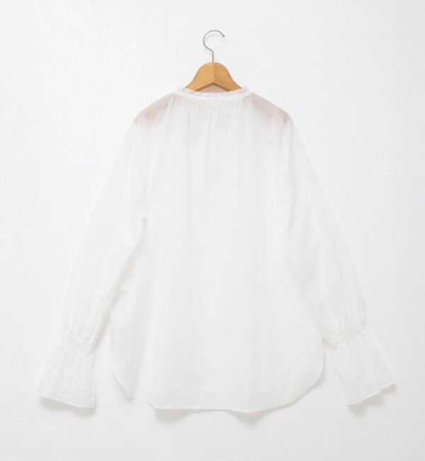 NOLLEY'S「ウォッシャブルシアーコットンフリル襟ブラウス」|シャツ・ブラウス|