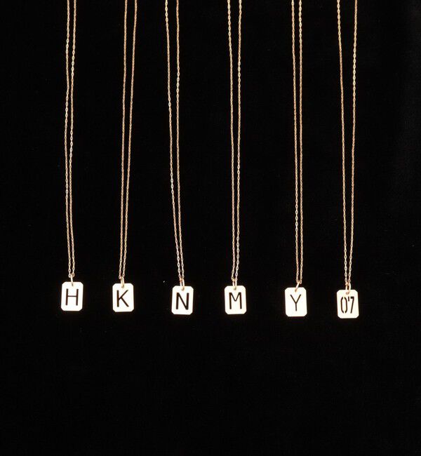 grace grace「【grace grace/グラスグラス】10KイニシャルプレートNL-N」|ネックレス|