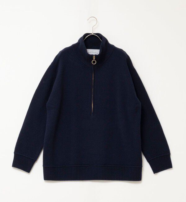 Rie Miller「《手洗い可能》ハーフZIPプルオーバー」|ニット・セーター|