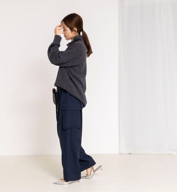 Rie Miller「《手洗い可能》ハーフZIPプルオーバー」|ニット・セーター|