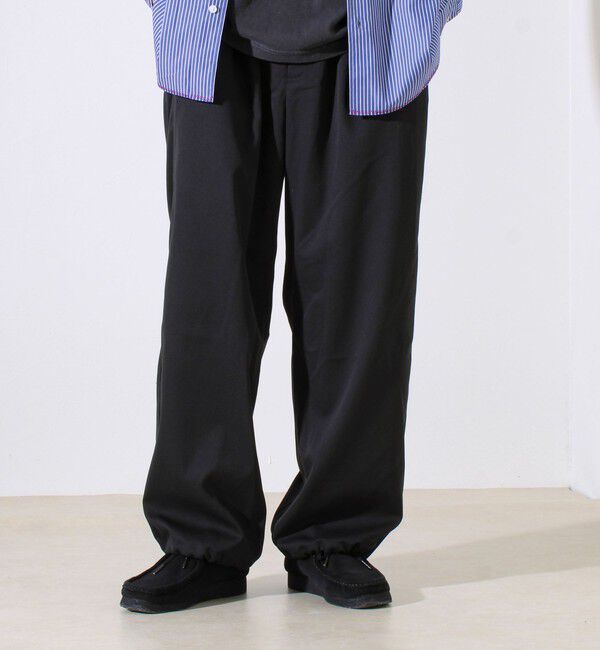 GLOSTER「【GEVACO】ドロストイージーパンツ ストレッチツイル 裾ドローコード付き」|チノ|