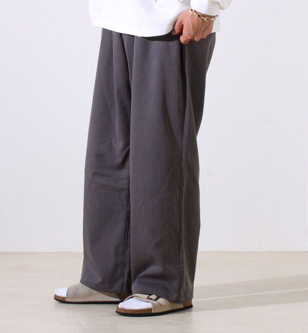 GLOSTER「【GEVACO】ドロストイージーパンツ ストレッチツイル 裾ドローコード付き」|チノ|