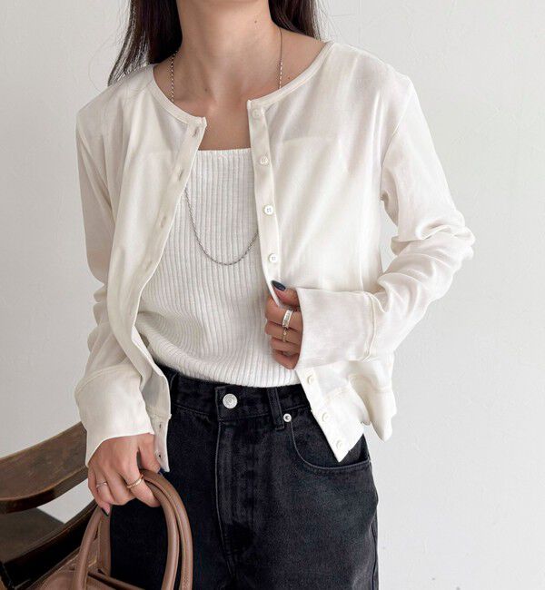 fredy emue「シアーフロッキーコンパクトカーディガン」|カーディガン|