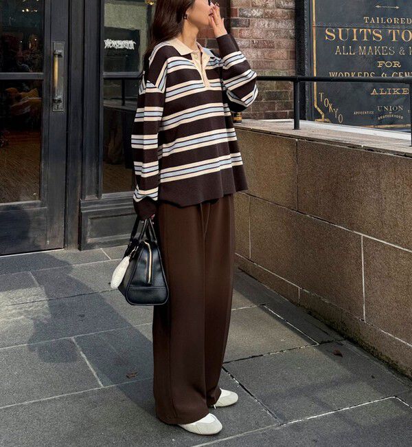 fredy emue「ラガーボーダーニットプルオーバー」|ニット・セーター|