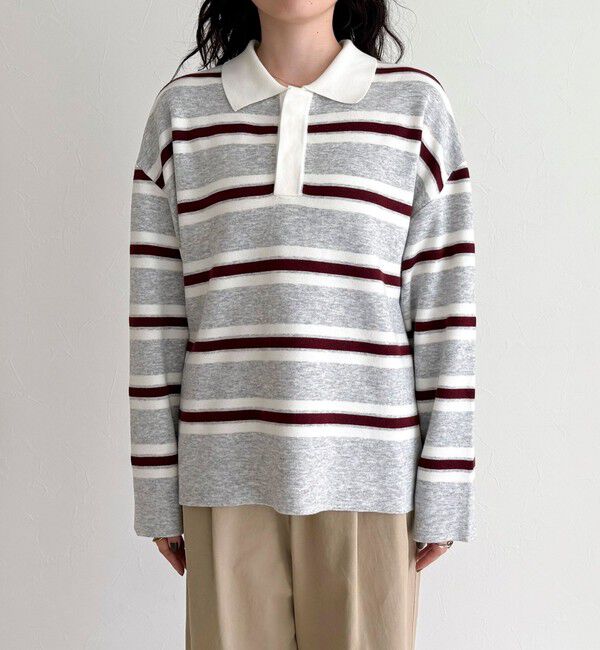 fredy emue「ラガーボーダーニットプルオーバー」|ニット・セーター|