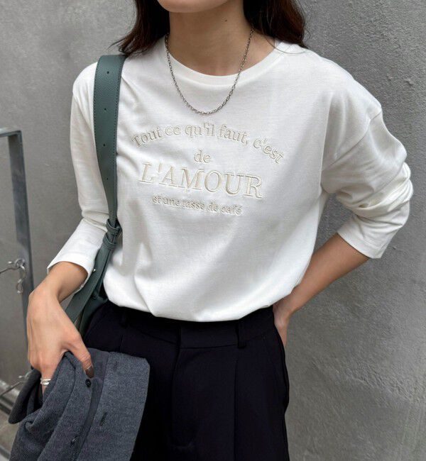 fredy emue「ワントーンロゴロンTシャツ」|Tシャツ・カットソー|オフホワイト