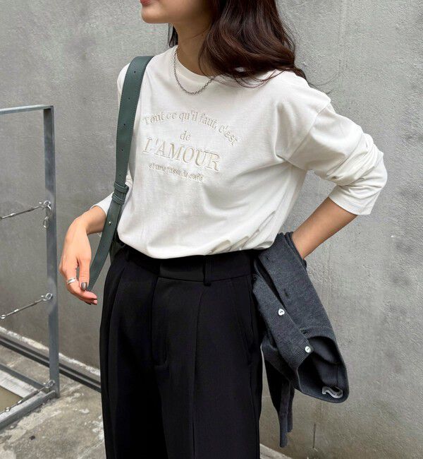 fredy emue「ワントーンロゴロンTシャツ」|Tシャツ・カットソー|