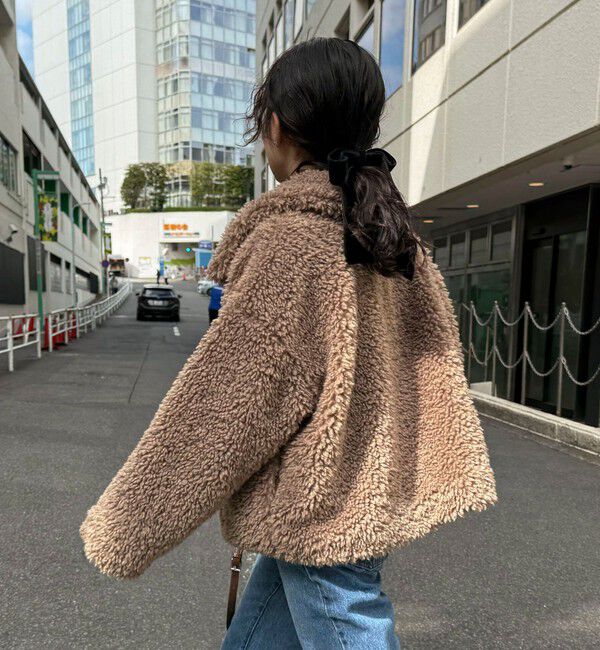 fredy emue「フェイクファーコート」|その他|ベージュ