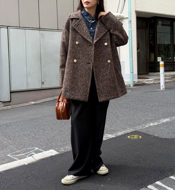 fredy emue「【リバイバル/新色追加】ウール混ミドル丈Pコート」|ピーコート|