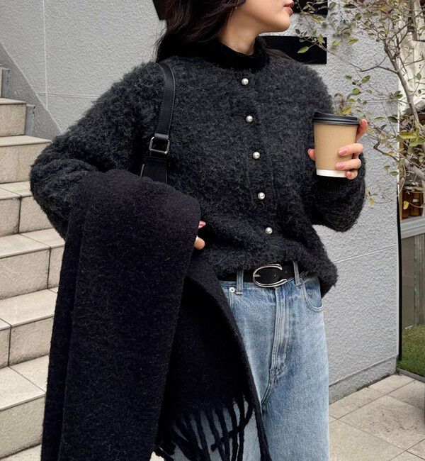 fredy emue「ふわふわ起毛ニットカーディガン」|カーディガン|