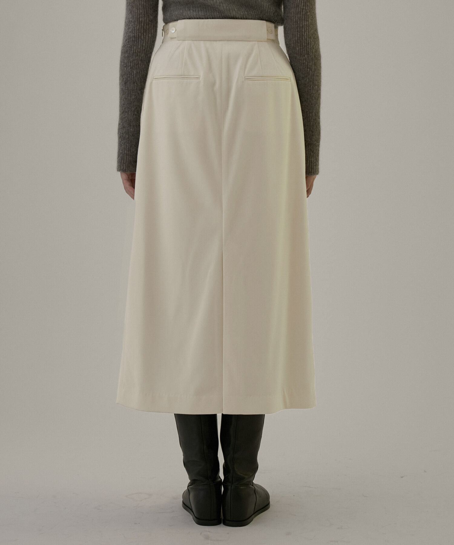 SALON adam et rope'「マイクロベロアツイルタックタイトスカート【洗える】」|スカート|