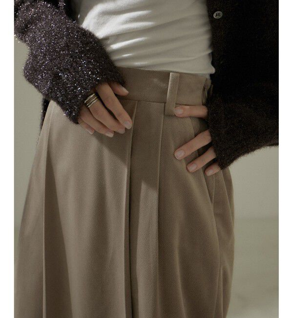 SALON adam et rope'「マイクロベロアツイルタックタイトスカート【洗える】」|スカート|