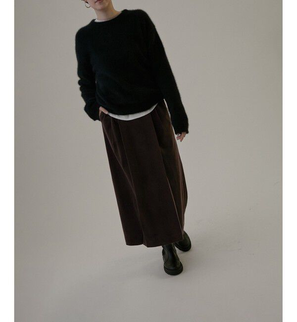 SALON adam et rope'「マイクロベロアツイルタックタイトスカート【洗える】」|スカート|