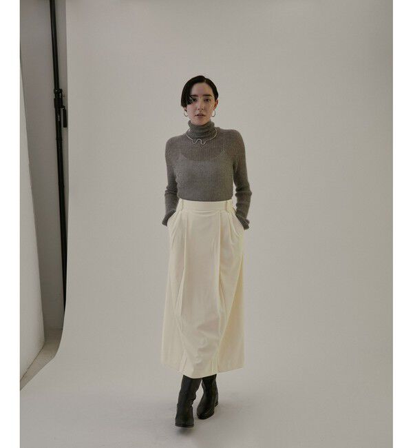 SALON adam et rope'「マイクロベロアツイルタックタイトスカート【洗える】」|スカート|