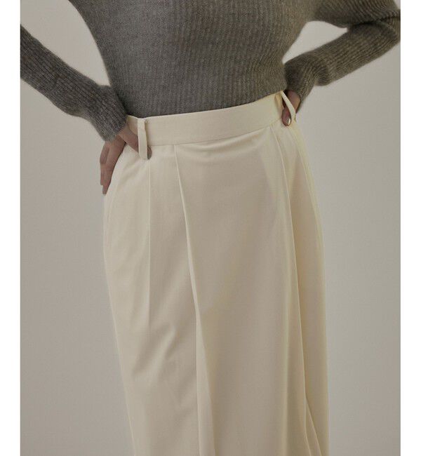 SALON adam et rope'「マイクロベロアツイルタックタイトスカート【洗える】」|スカート|