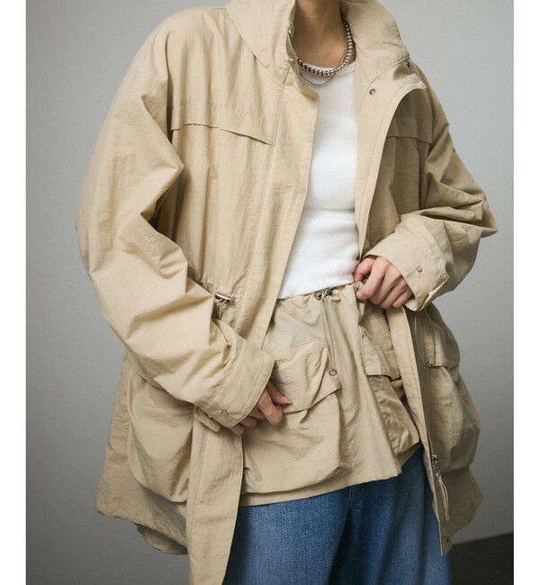 SALON adam et rope'「［撥水］ガーデナーズナイロンブルゾン / マウンテンパーカー」|ブルゾン・スタジャン|ベージュ