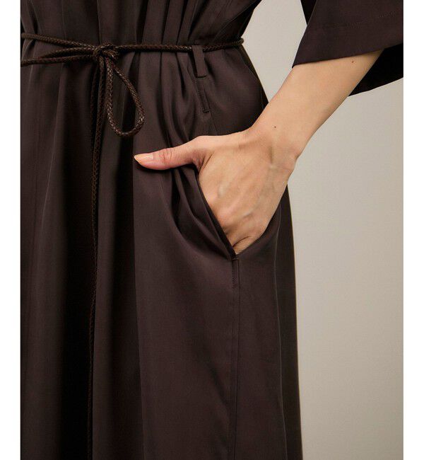 SALON adam et rope'「キュプラツイルVネックワンピース」|ワンピース|