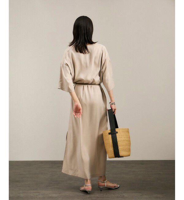 SALON adam et rope'「キュプラツイルVネックワンピース」|ワンピース|