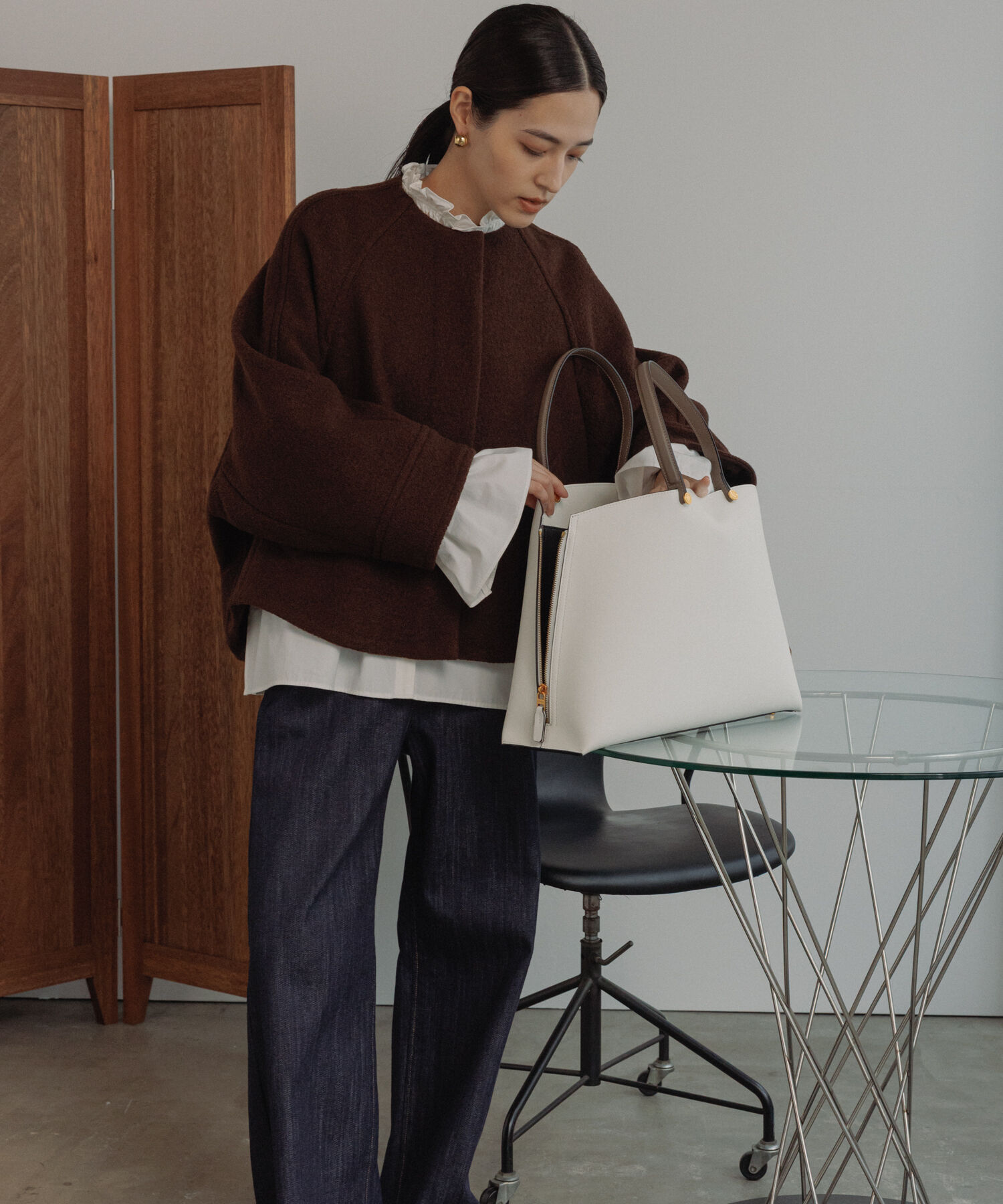 ROPE「【E'POR】Y BAG Medium+【WEB限定/一部店舗限定】【通勤】【A4/PC対応】【25AW】」|ショルダー・メッセンジャー|