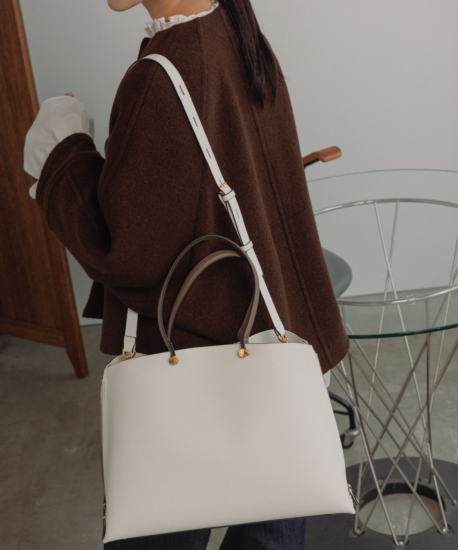 ROPE「【E'POR】Y BAG Medium+【WEB限定/一部店舗限定】【通勤】【A4/PC対応】【25AW】」|ショルダー・メッセンジャー|